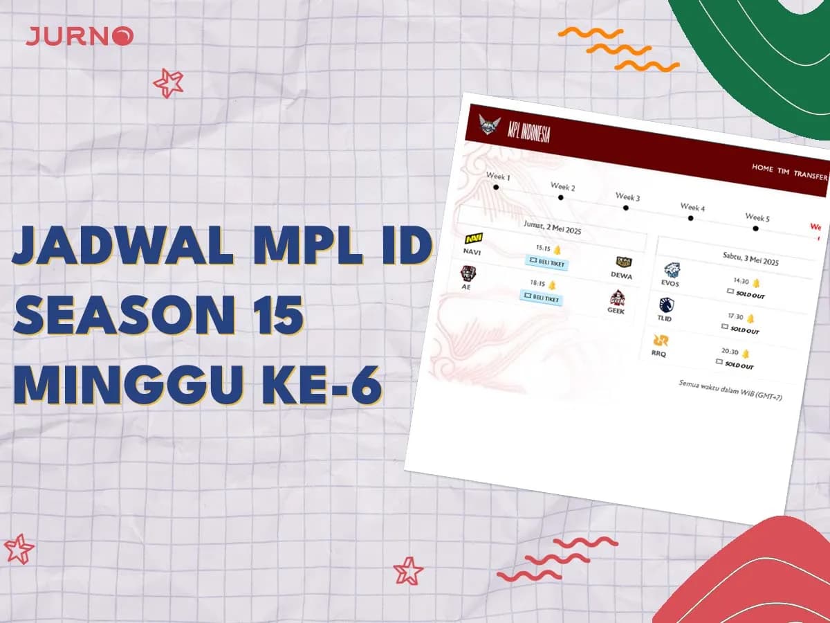 Jadwal MPL ID Season 15 Week 6 (2-4 Mei 2025)