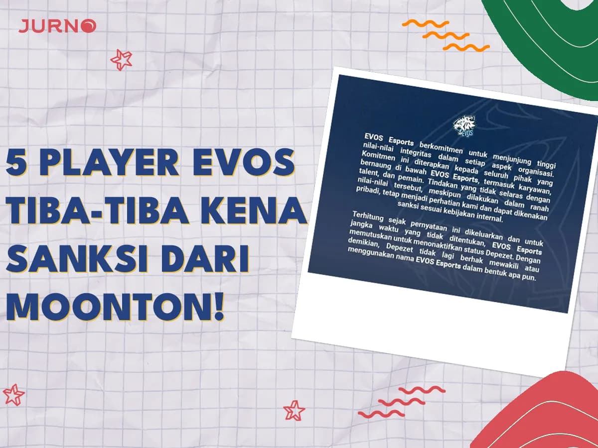 5 Player EVOS Tiba-Tiba Kena Sanksi! Ini dia Kronologinya