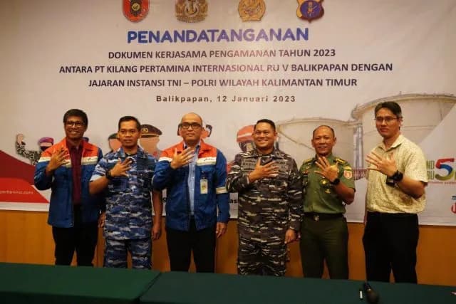 Sinergi Pengamanan Objek Vital Nasional, Pertamina Tanda Tangan Kerjasama dengan TNI - POLRI