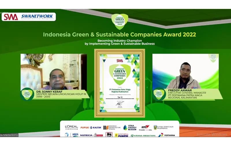 Gencarkan Bisnis Ramah Lingkungan, Pertamina Raih Penghargaan Sebagai Perusahaan  Green Business